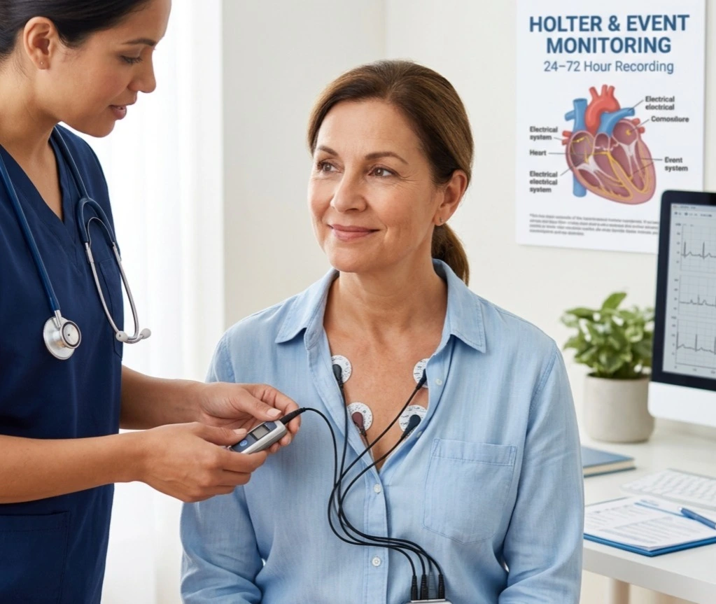 Holter Monitoring (24–72 Hr) ± Event Recorder